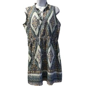 Speed Control New York | Sleeveless Print Dress | Tie Front